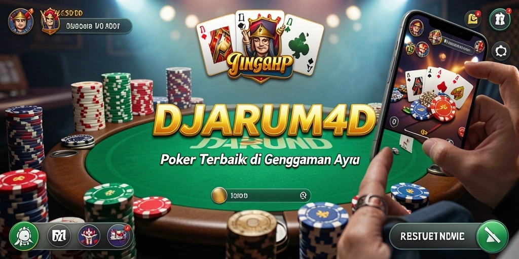 Tampilan gameplay Poker yang seru di DJARUM4D.