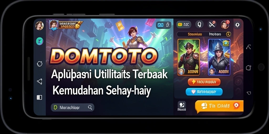Tampilan antarmuka utama DOMTOTO dengan berbagai fitur utilitas.