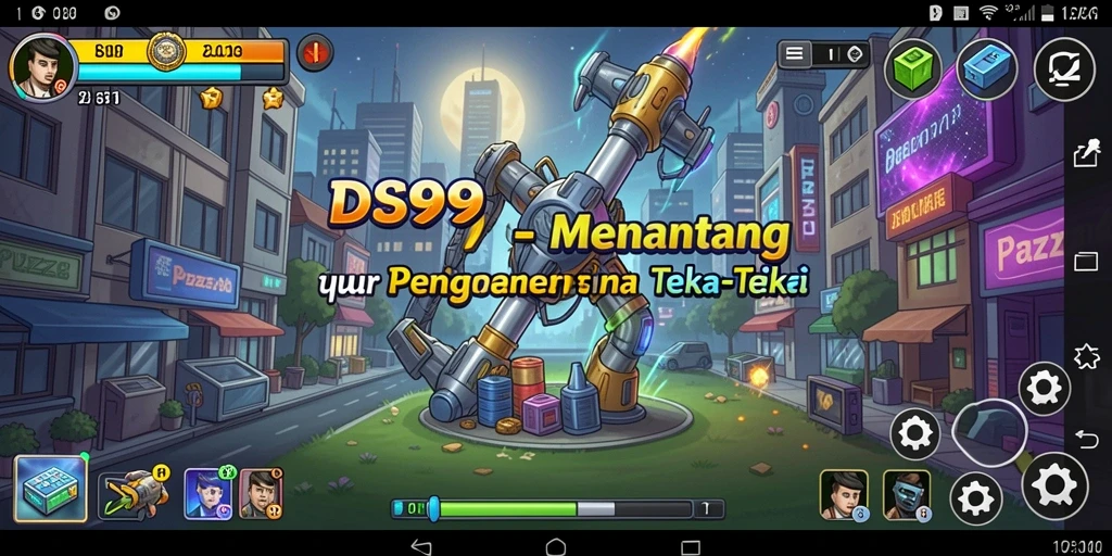 Screenshot menunjukkan gameplay DS99 dengan teka-teki yang menarik.