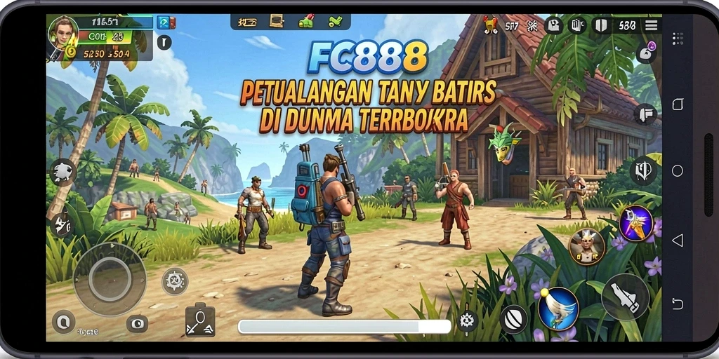Tampilan menarik dari gameplay Open World FC888 yang menakjubkan.