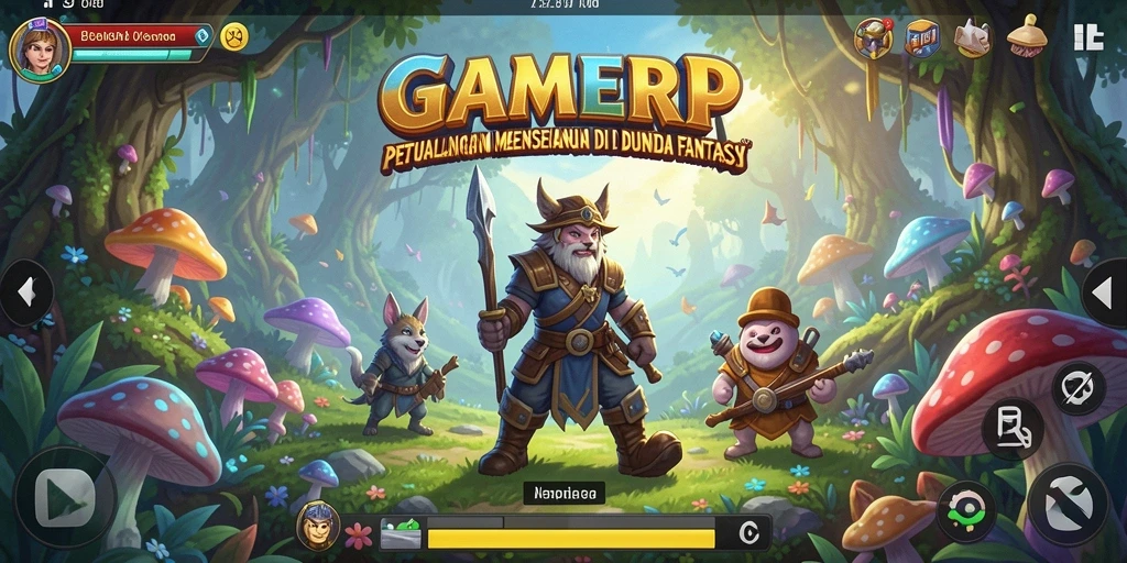 Tampilan gameplay GAMERP yang memukau dan penuh aksi petualangan.