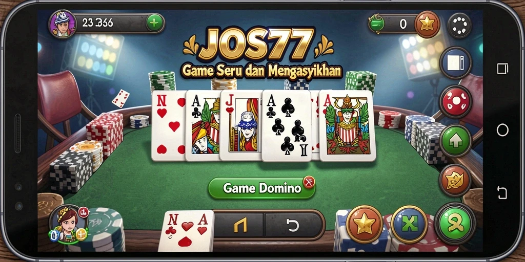 Tampilan permainan Domino yang seru dan mengasyikkan di JOS77.