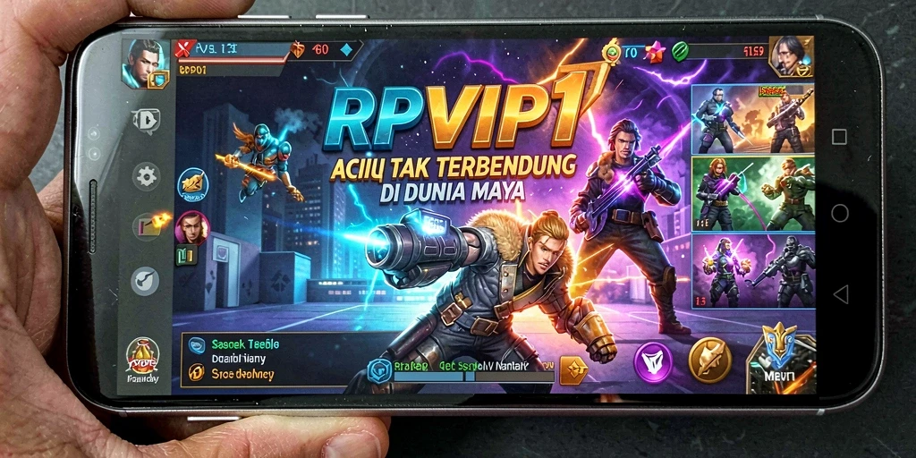 Screenshot RPVIP1 menampilkan pertarungan aksi penuh ketegangan.