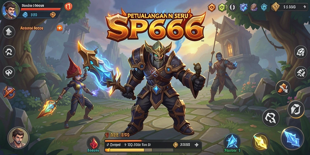 Tampilan gameplay seru dan mendebarkan dalam SP666.