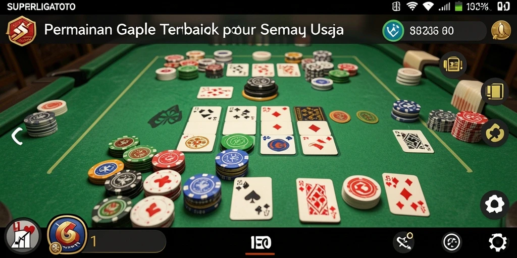 Tampilan gameplay menampilkan keseruan permainan gaple.
