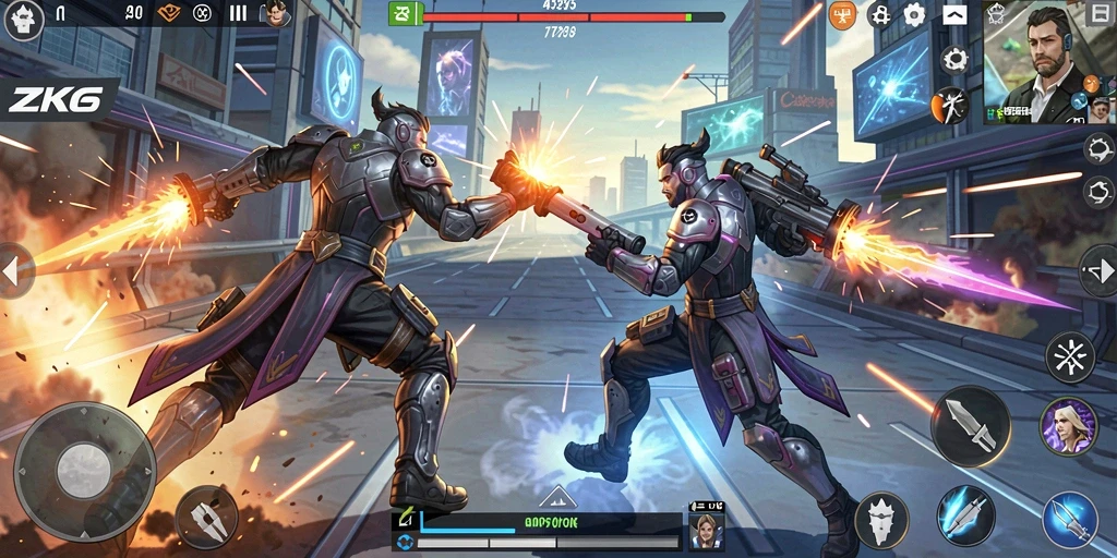 Gameplay intens dan seru di ZK6 menghadirkan pertarungan yang mendebarkan.